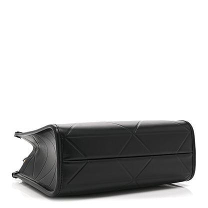 Prada Soft Calfskin Triangolo Symbole Embossed Mini Tote Black 4 of 10