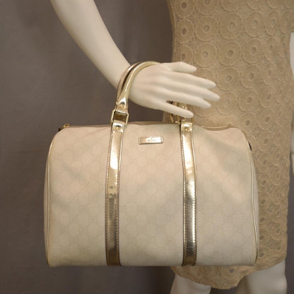 Gucci Monogram Medium Joy Boston Metallic 2 of 9