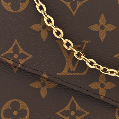 Louis Vuitton Monogram Pochette Felicie Chain Wallet Fuchsia 10 of 15