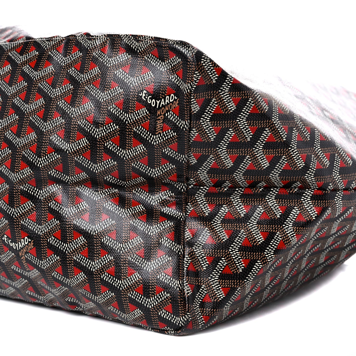 Goyard Goyardine Saint Louis Claire Voie GM Black Red 8 of 8