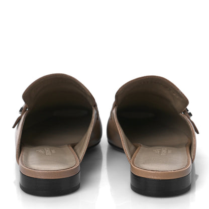Hermes Goatskin Groupie Mules 37 Beige Argile 5 of 9