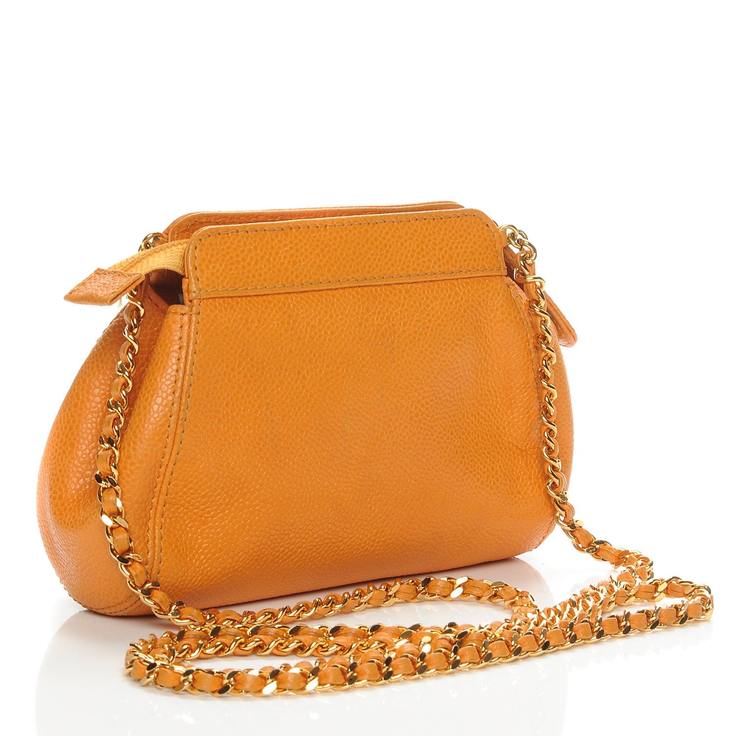Chanel Caviar CC Crossbody Bag Orange 3 of 10