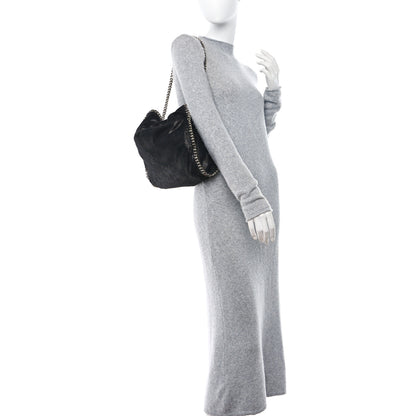 Stella McCartney Shaggy Deer Falabella Fold Over Tote Black 2 of 9