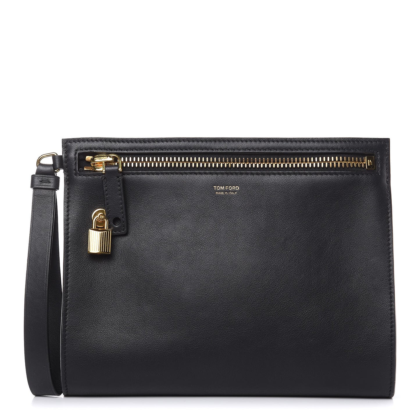 Smooth Calfskin Alix Wristlet Black