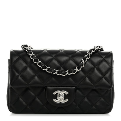 Chanel Lambskin Quilted Mini Rectangular Flap Black 1 of 10