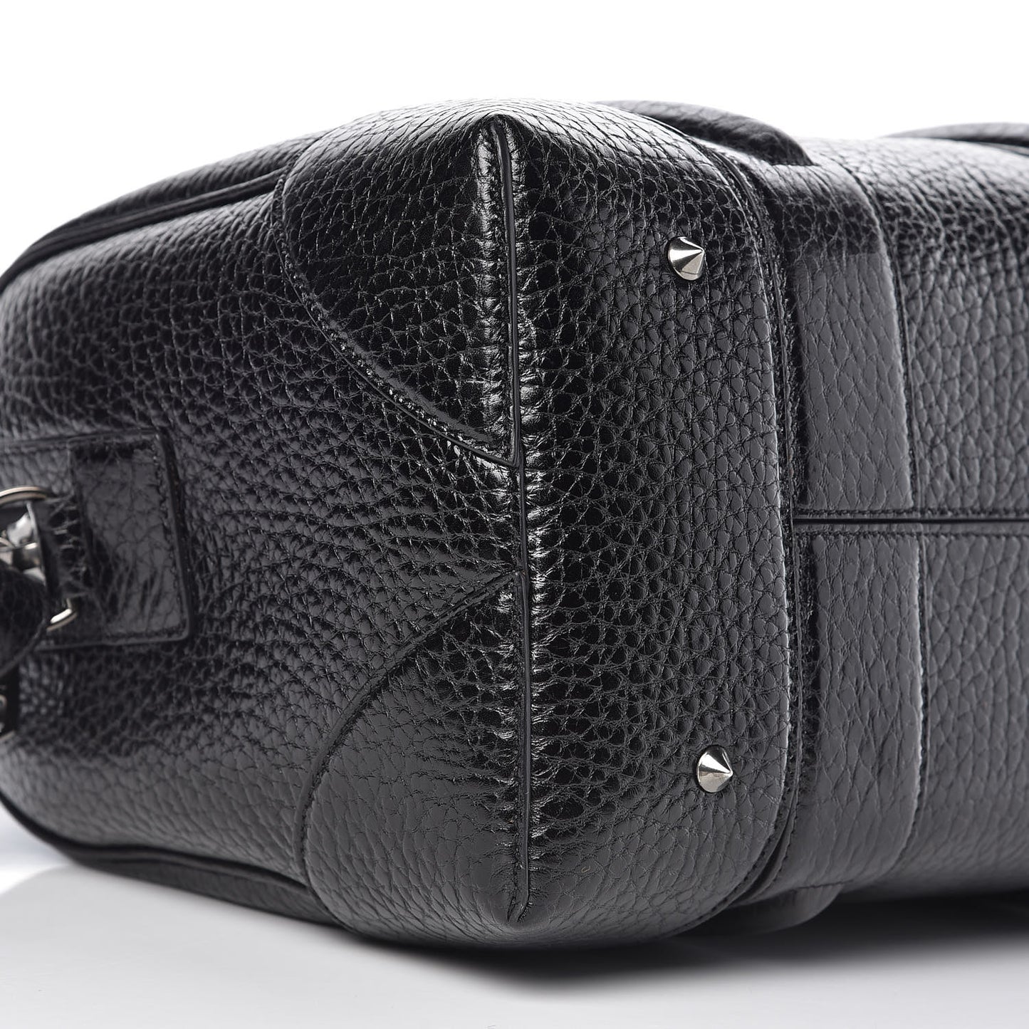 Glazed Pebbled Calfskin Medium Lucrezia Black