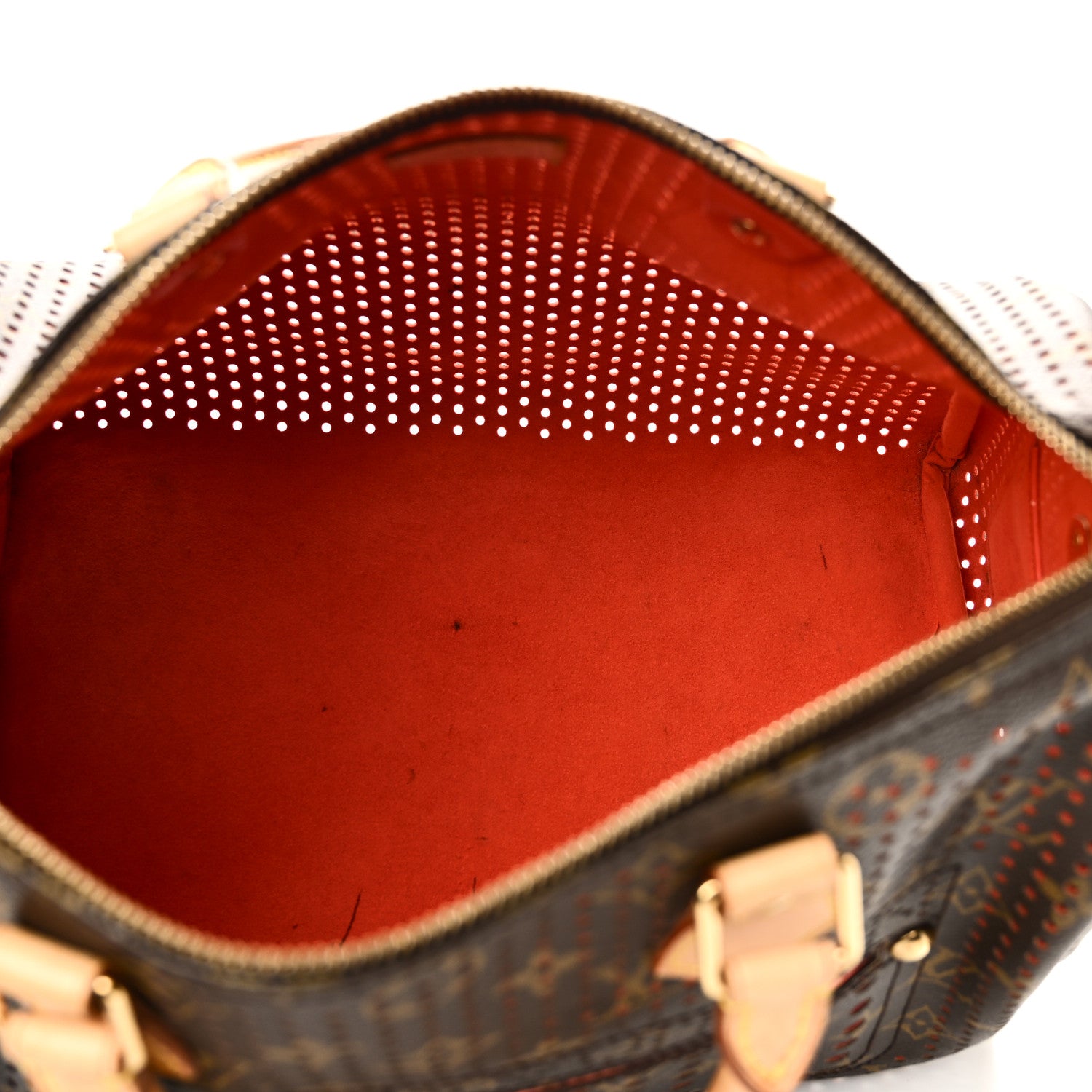 Louis Vuitton Monogram Perforated Speedy 30 Orange 5 of 10