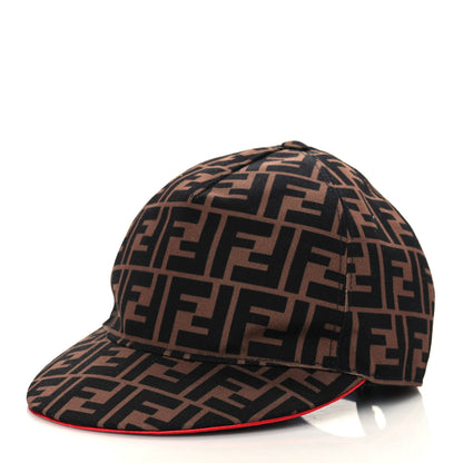 Fendi Canvas FF Reloaded Baseball Hat Tobacco Red 1 of 8