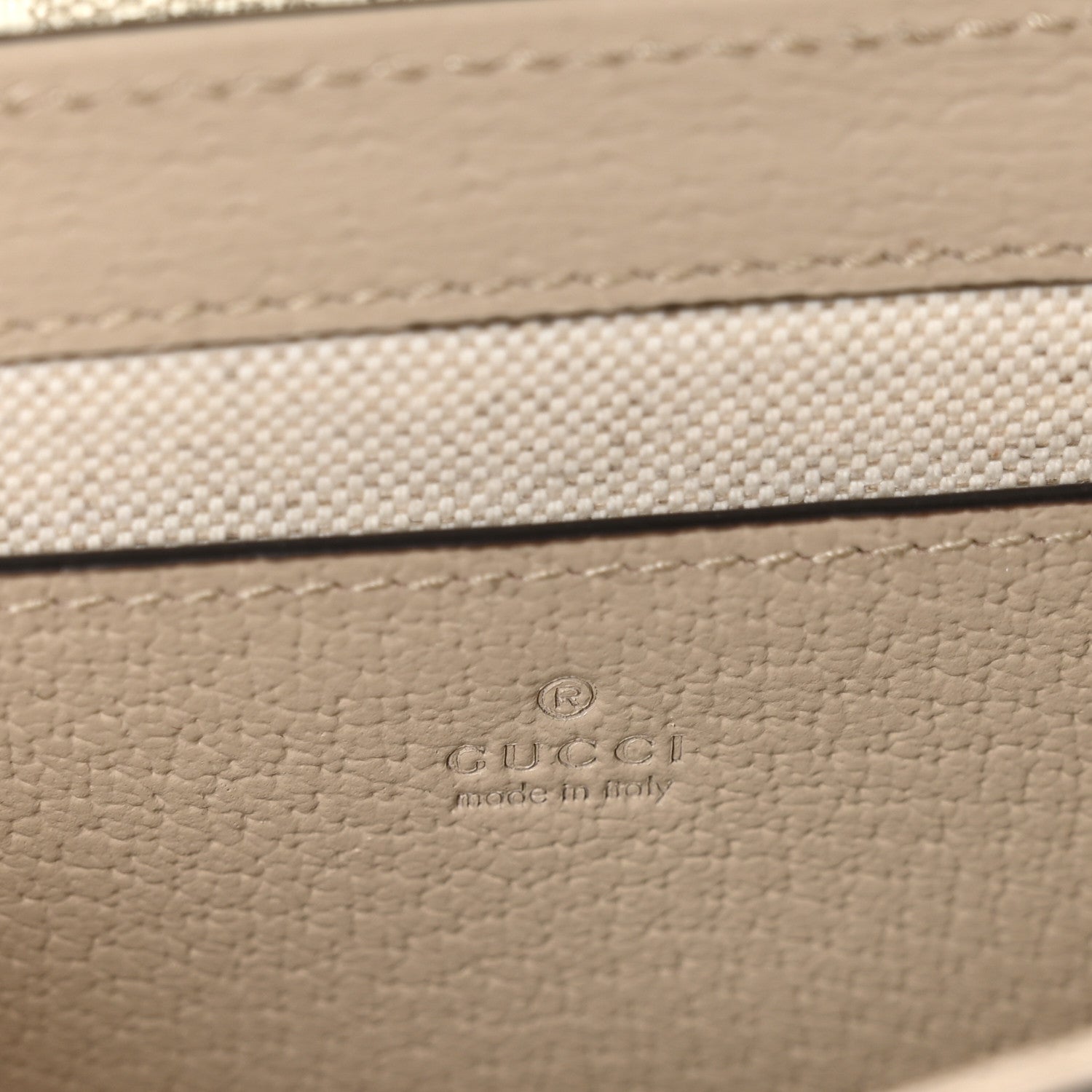 Gucci GG Supreme Monogram Textured Dollar Calfskin Web Mini Ophidia Envelope Shoulder Bag Beige Mystic White Oatmeal 6 of 11
