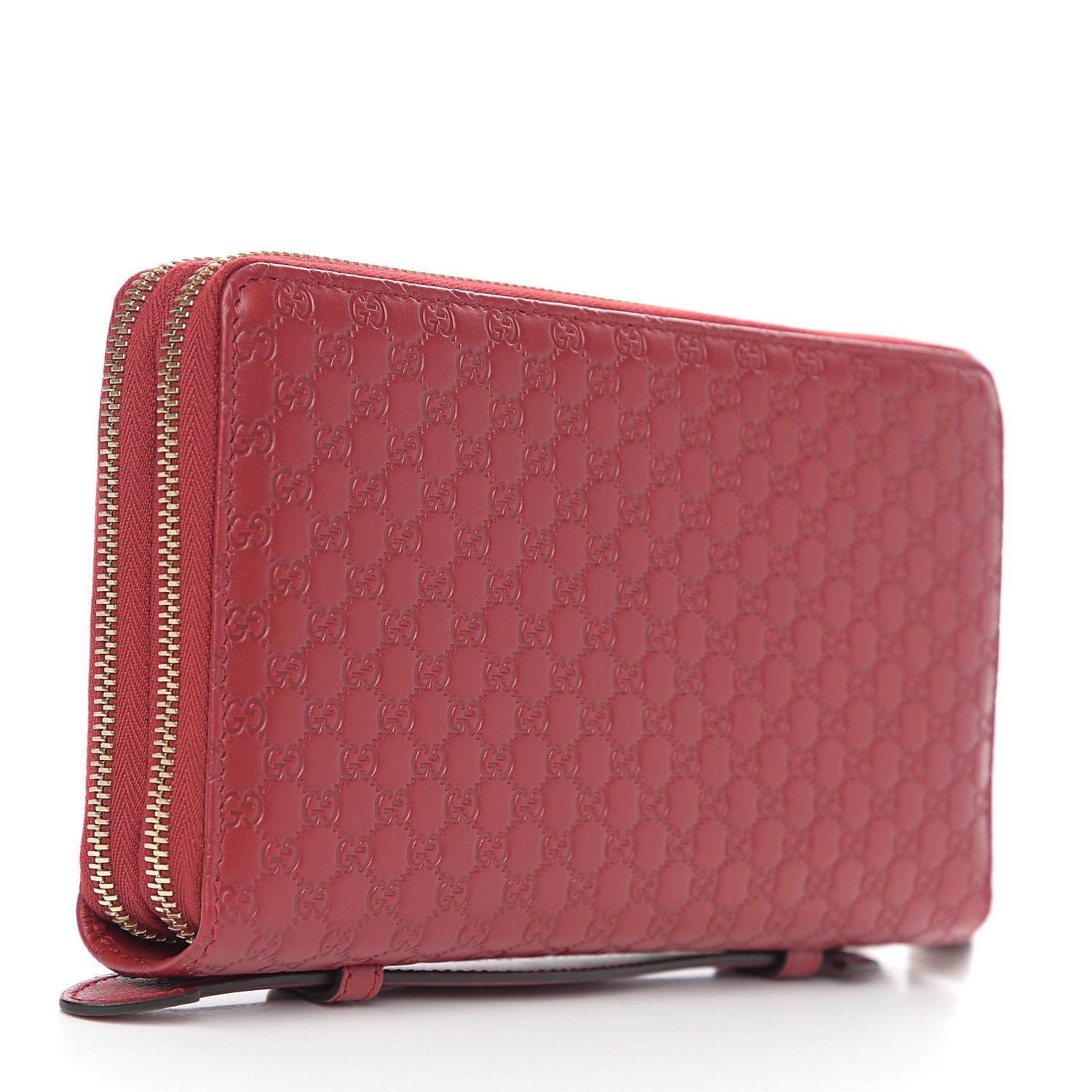 Gucci Microguccissima Zip Around Top Handle Travel Wallet Red 2 of 6