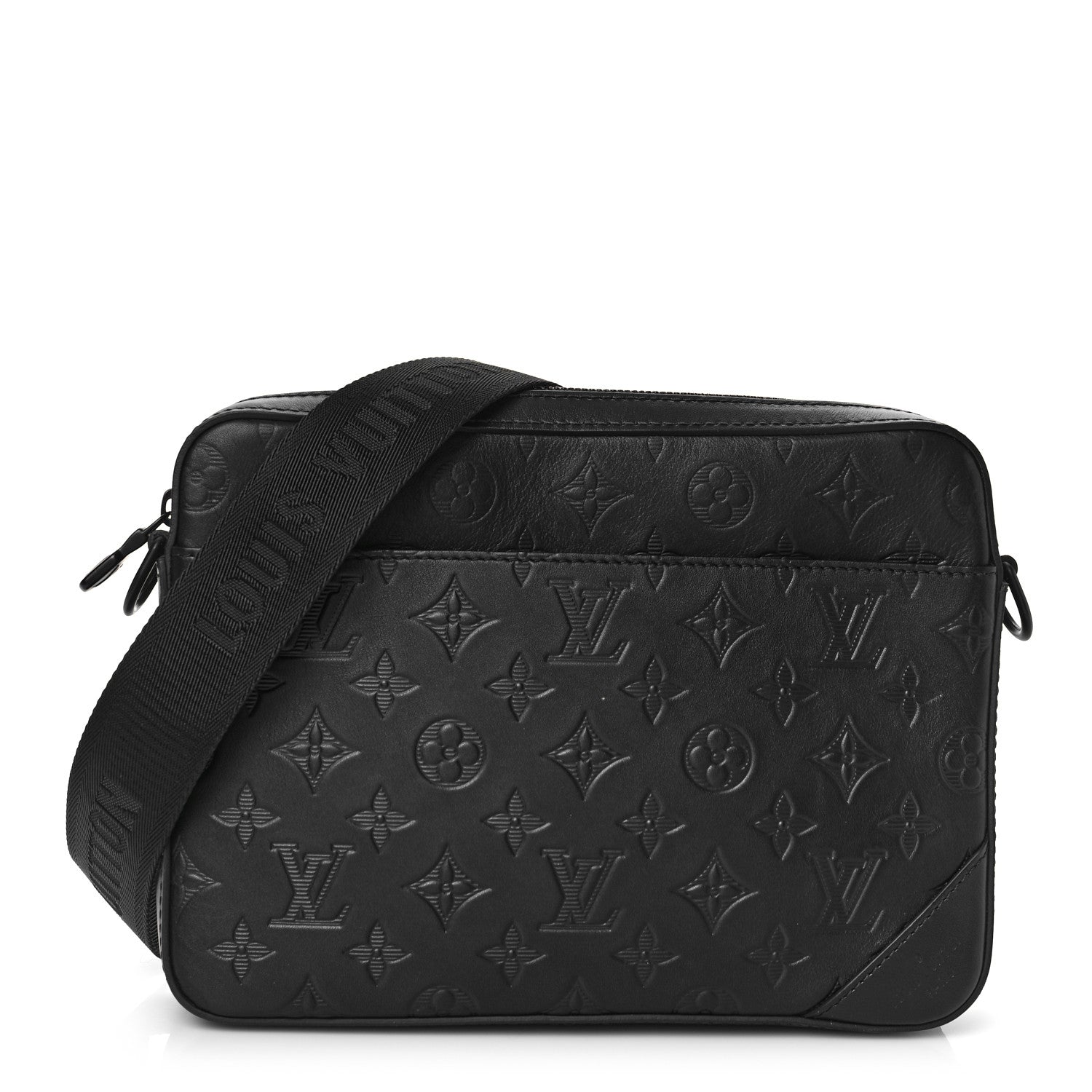 Louis Vuitton Calfskin Monogram Shadow Duo Messenger Black 1 of 8