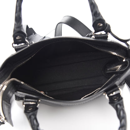 Balenciaga Chevre Silver Metallic Edge Hardware Mini City Black 4 of 9