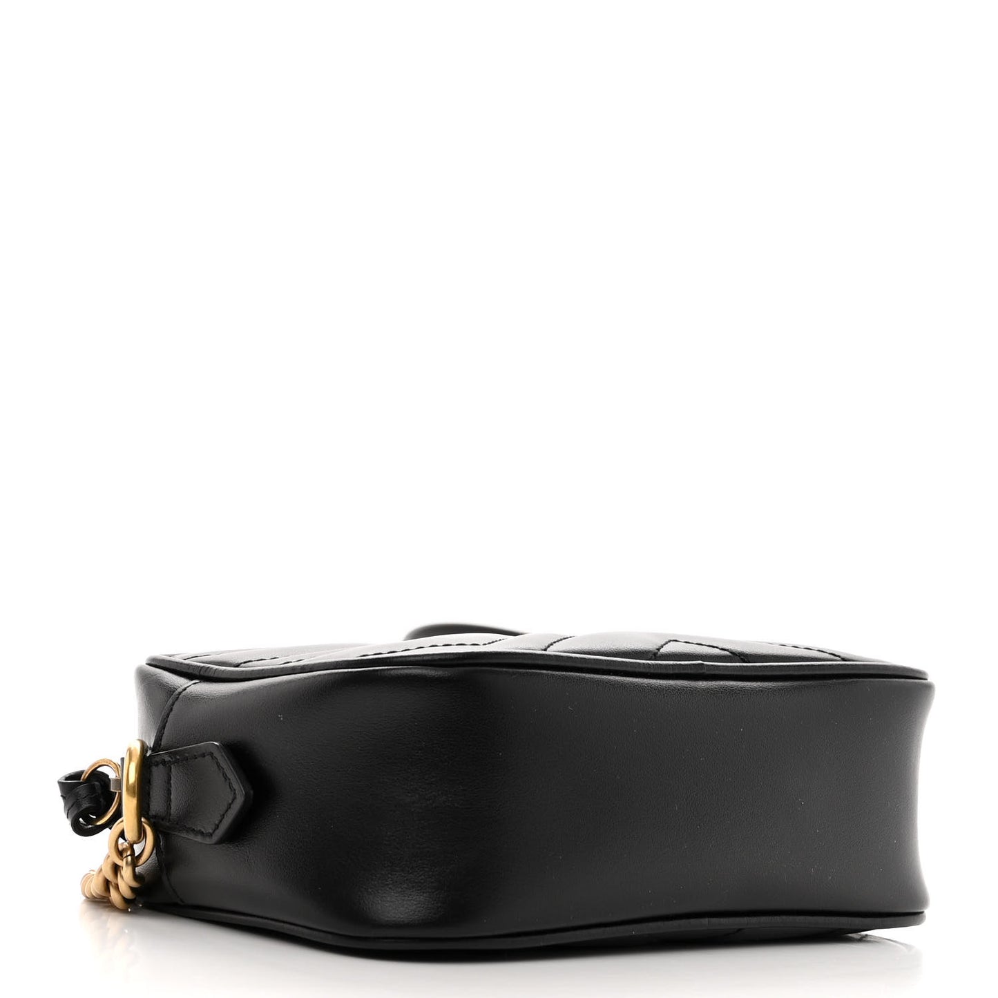 Calfskin Matelasse Mini GG Marmont Chain Shoulder Bag Black