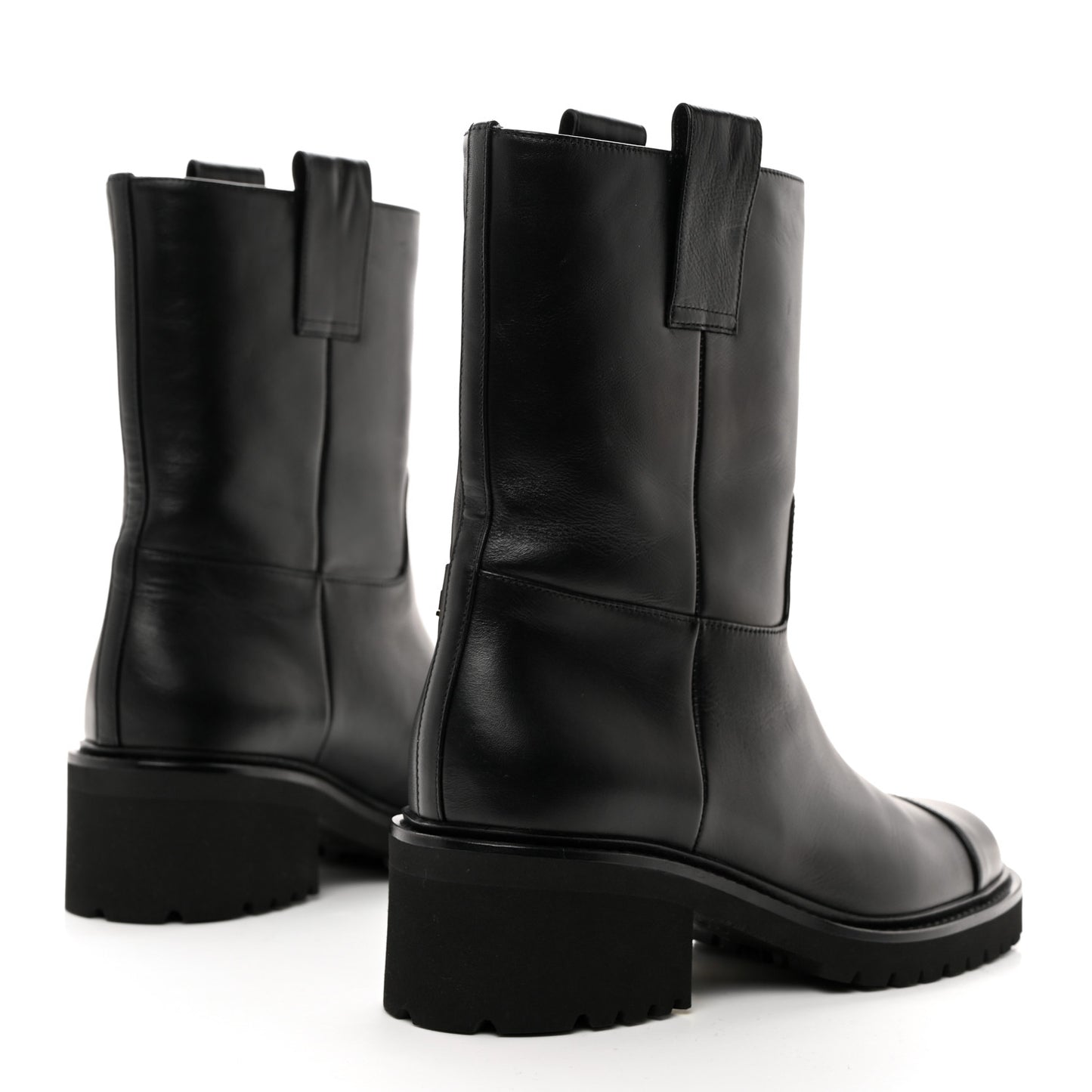 Calfskin CC Ankle Boots 38 Black