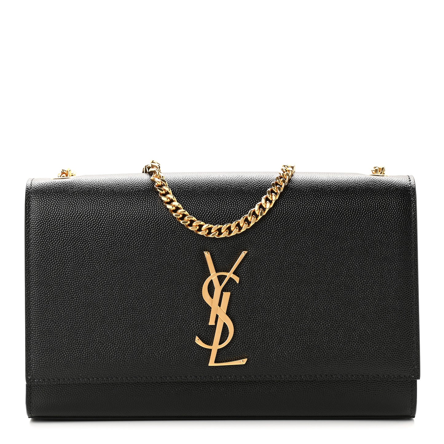 Grain De Poudre Medium Classic Monogram Kate Satchel Black