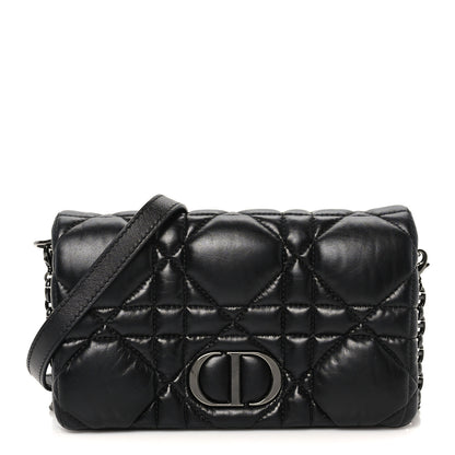 Christian Dior Calfskin Macrocannage Mini Caro Bag Black 1 of 9