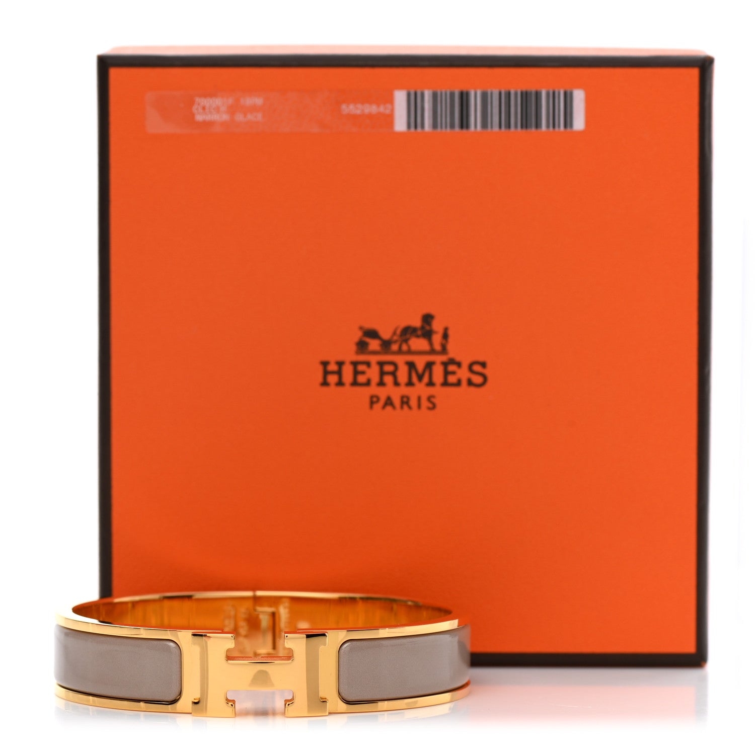 Hermes Enamel Narrow Clic Clac H Bracelet PM Marron Glace 5 of 5