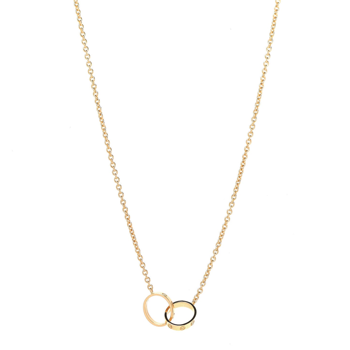 18K Yellow Gold Interlocking LOVE Necklace