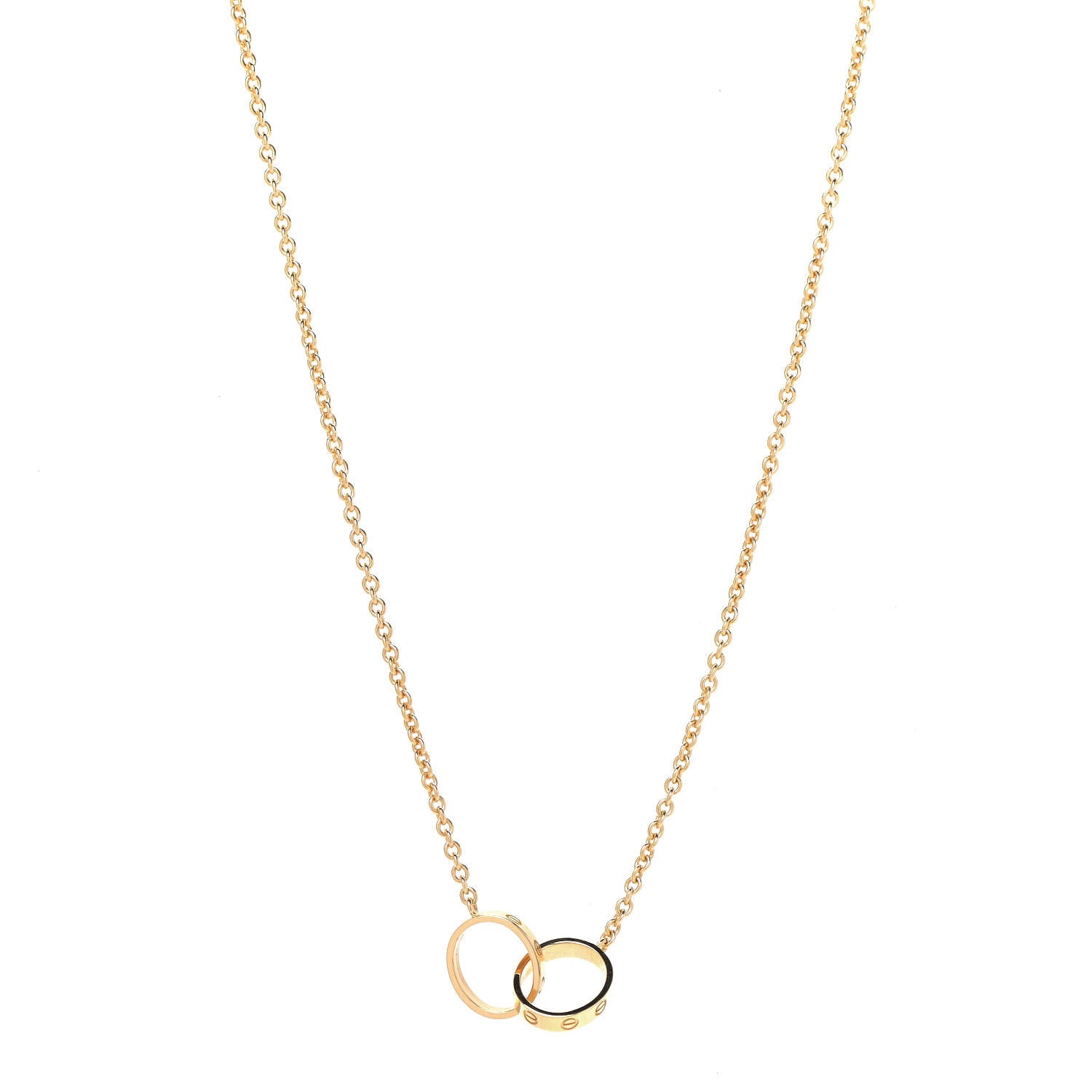 Cartier 18K Yellow Gold Interlocking LOVE Necklace 1 of 6