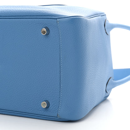 Hermes Taurillon Clemence Lindy 30 Bleu Paradis 10 of 15