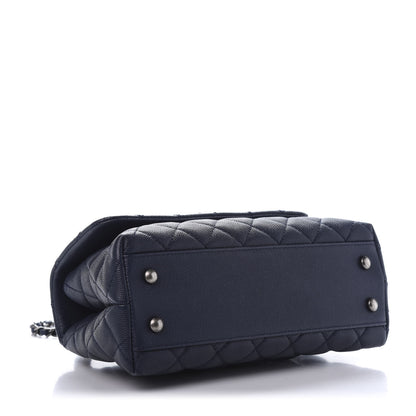 Chanel Caviar Quilted Mini Coco Handle Flap Navy Blue 5 of 11
