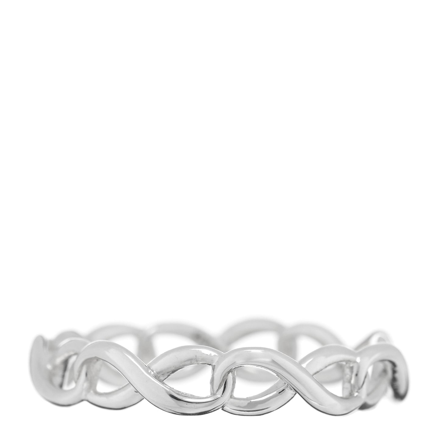 Sterling Silver Narrow Infinity Band Ring 46 3.75