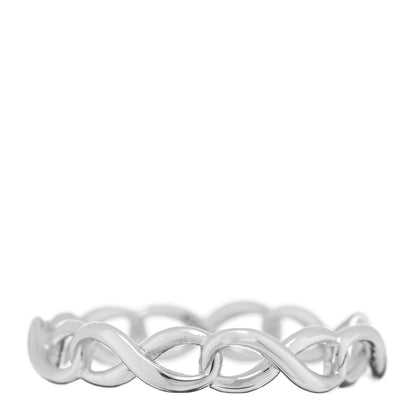 Tiffany Sterling Silver Narrow Infinity Band Ring 46 3.75 1 of 5