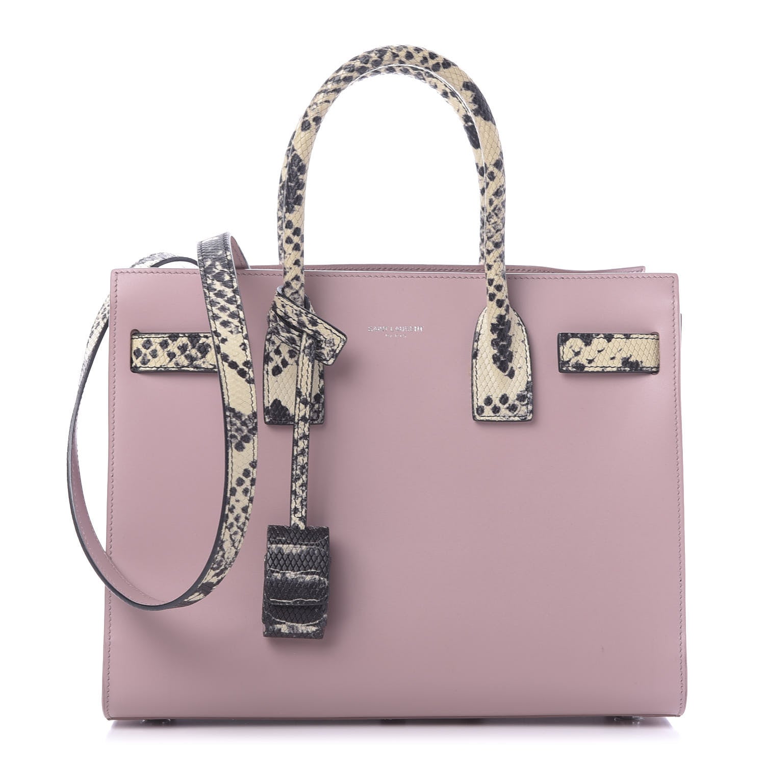 Saint Laurent Calfskin Embossed Python Baby Sac De Jour Powder Pink 1 of 13