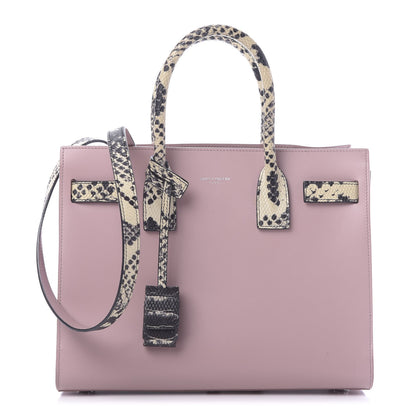 Saint Laurent Calfskin Embossed Python Baby Sac De Jour Powder Pink 1 of 13