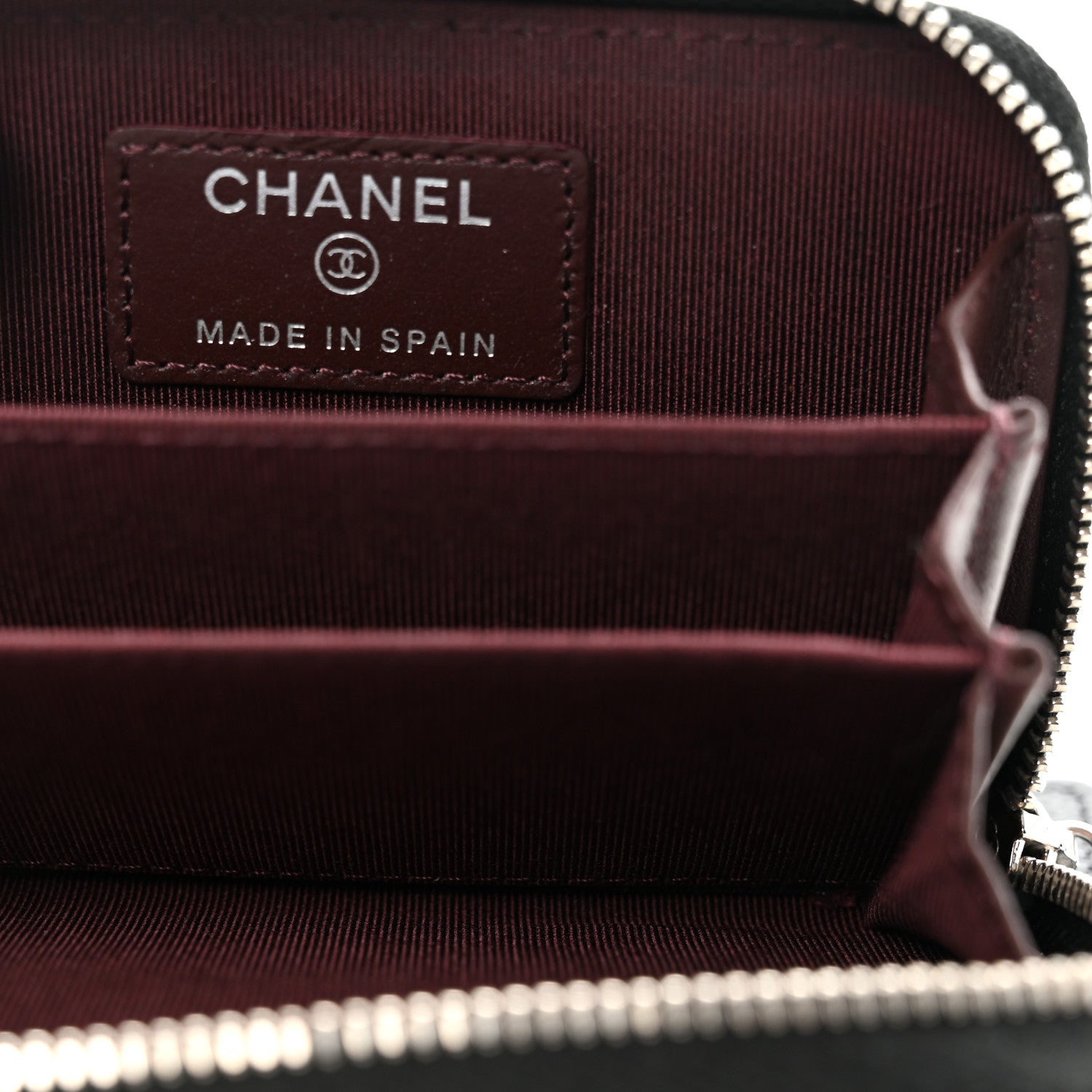 Chanel Caviar Quilted Zip Coin Purse Black 5 of 7