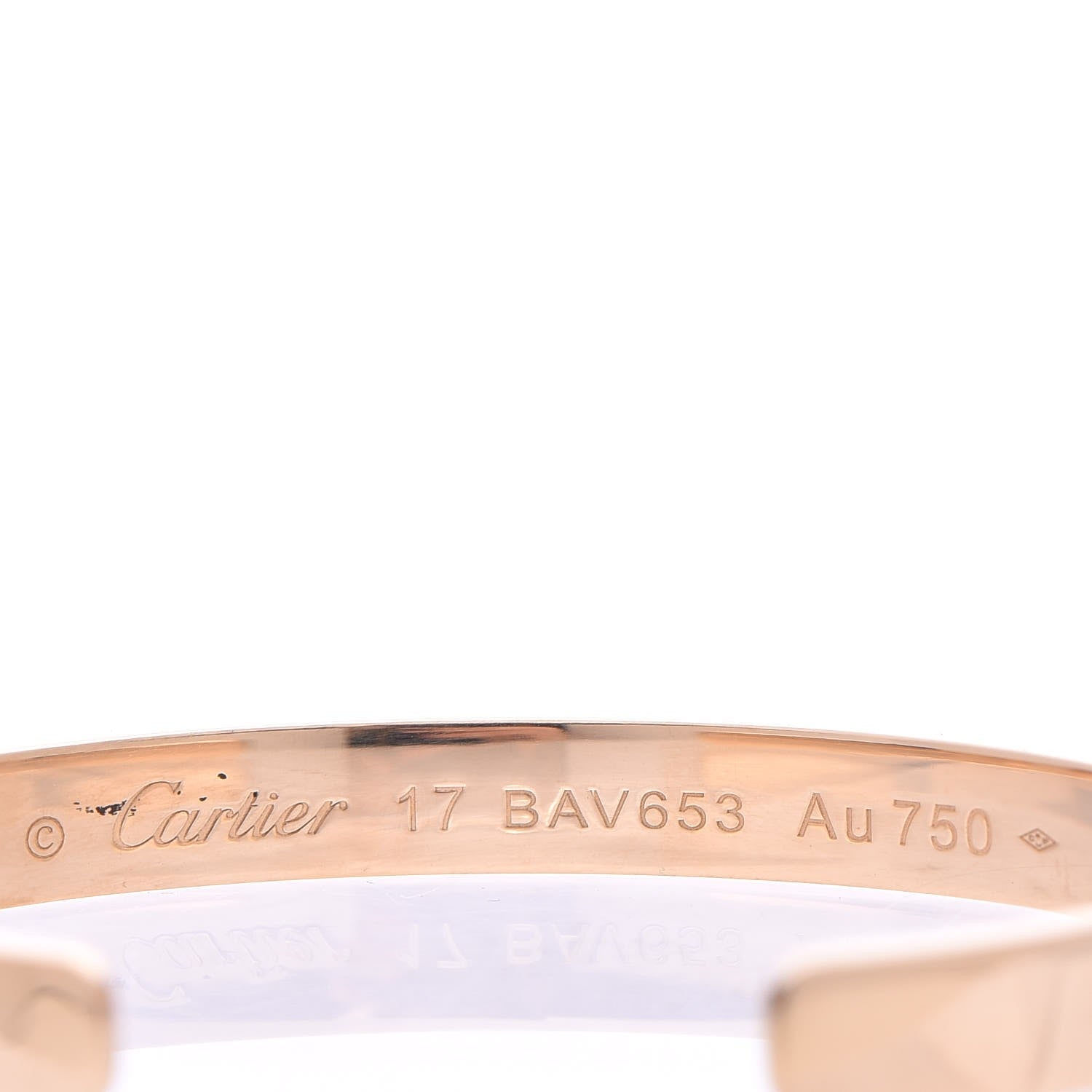 Cartier 18K Yellow Gold LOVE Cuff Bracelet 17 4 of 5