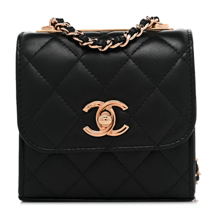 Chanel Lambskin Quilted Mini Trendy CC Clutch With Chain Black 1 of 9
