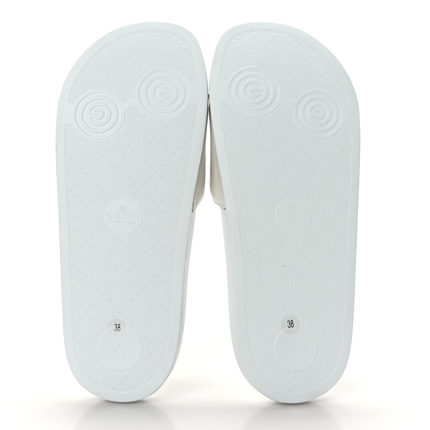 Gucci Nappa Miro Soft Calfskin Womens Interlocking G Slide Sandals 38 Great White Hibiscus Red 5 of 6