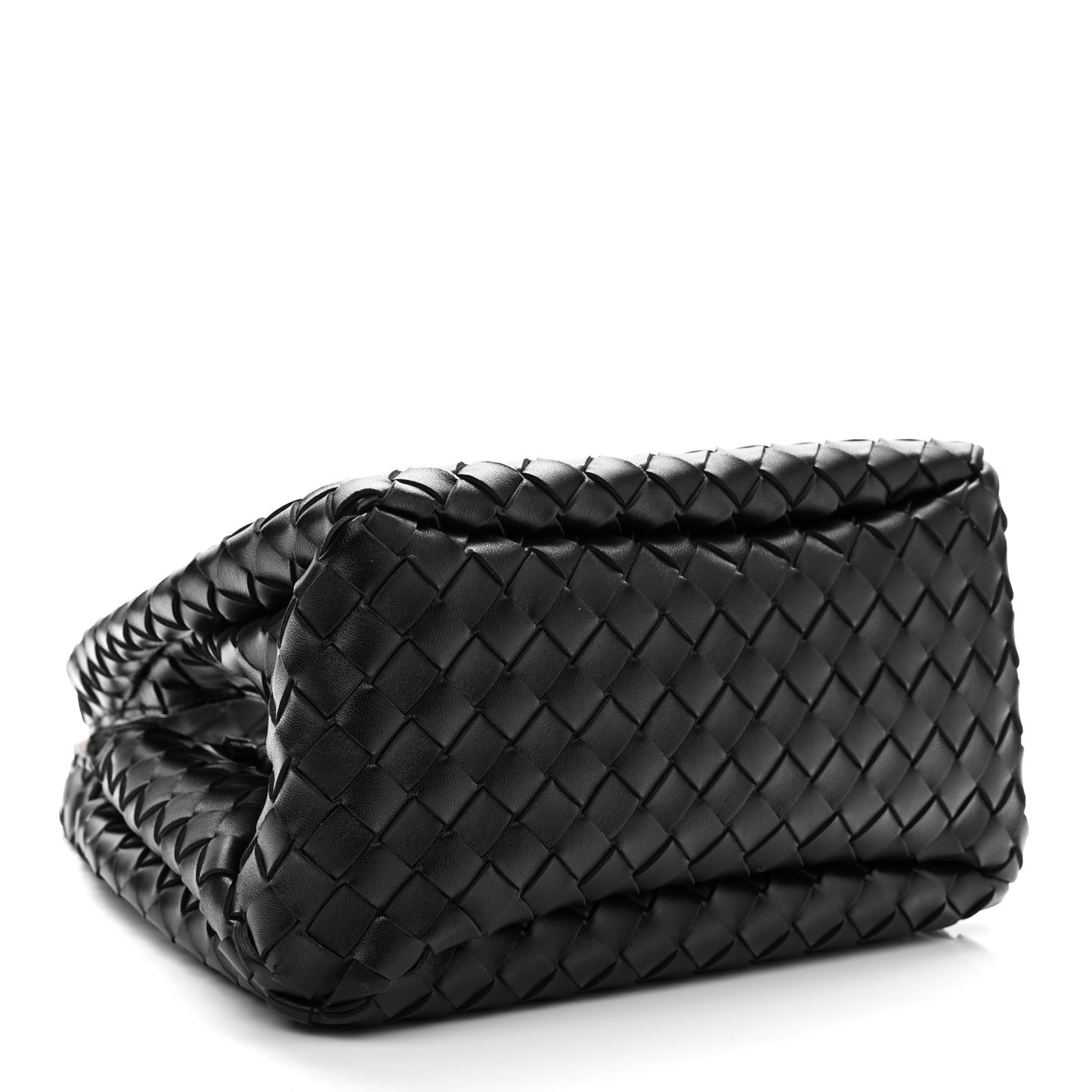 Nappa Intrecciato Small Campana Shoulder Bag Black