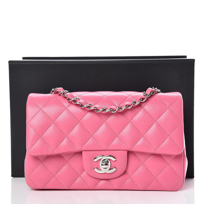 Chanel Lambskin Quilted Mini Rectangular Flap Pink 10 of 10
