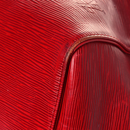 Louis Vuitton Epi Keepall 55 Castillan Red 12 of 32