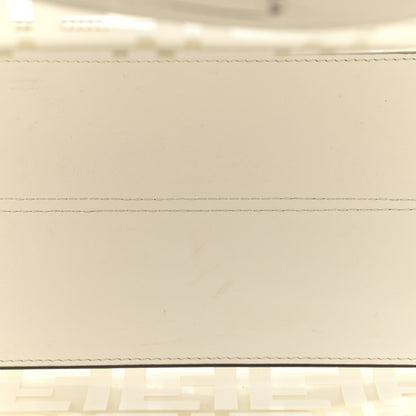 Fendi TPU FF Vitello Century Plexiglass Small Runaway Shopper Tote White 5 of 16