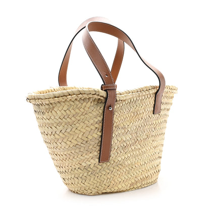 Loewe Raffia Basket Tote Bag Natural Tan Orange 3 of 11