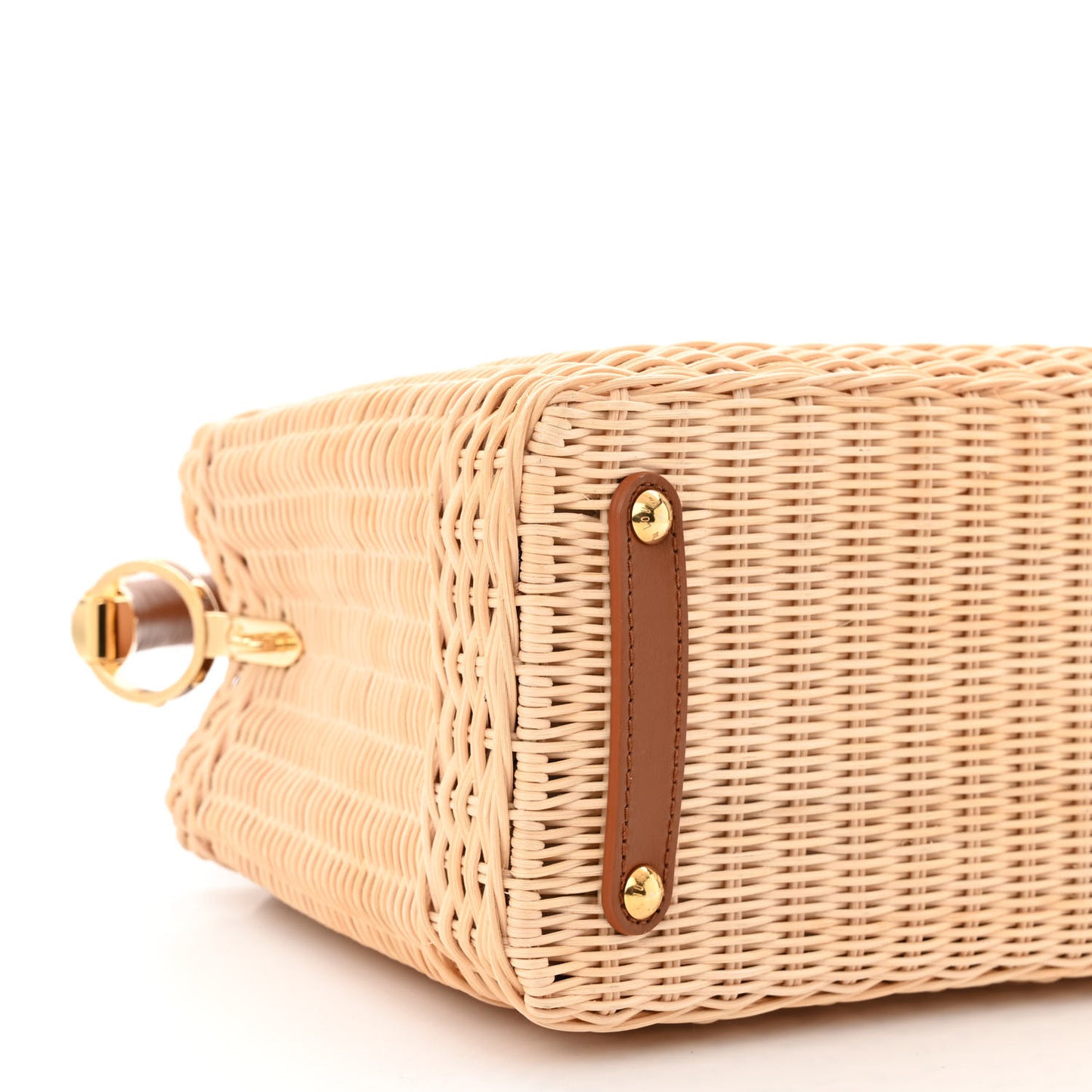 Rattan Calfskin Capucines BB Tan
