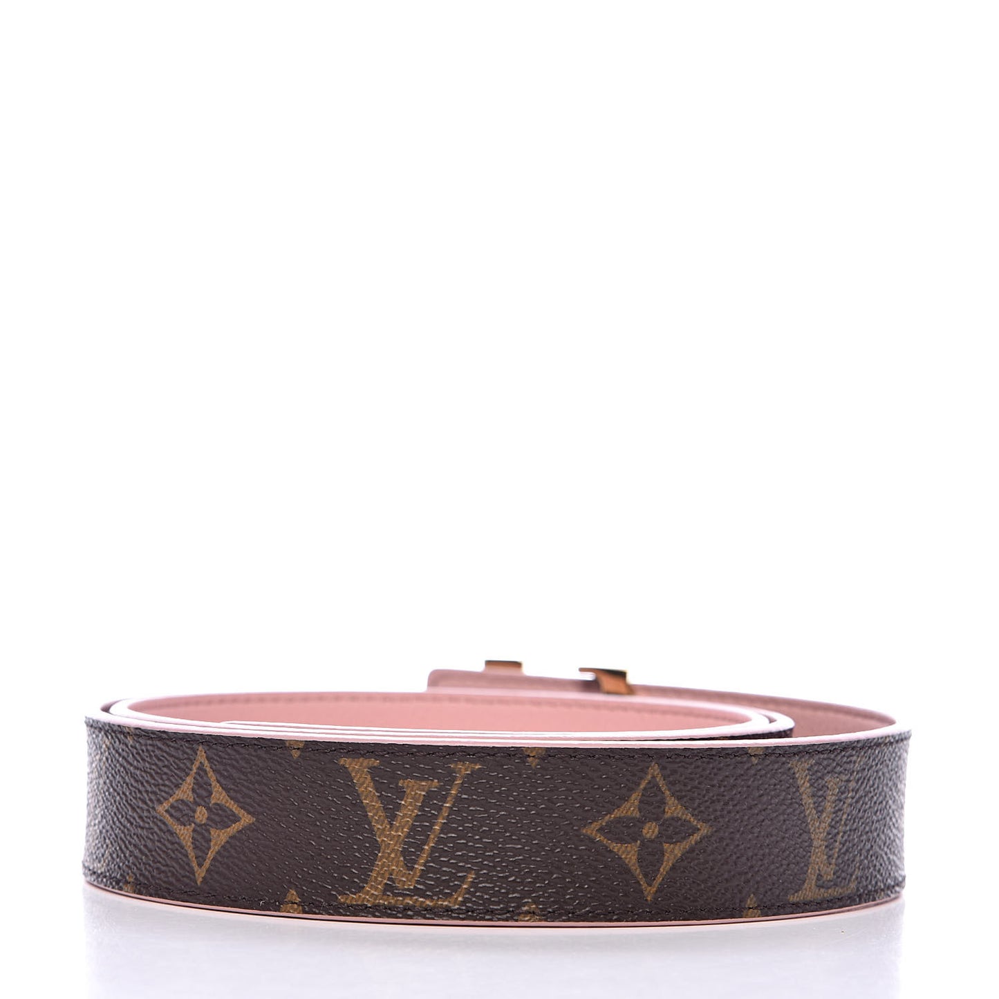 Calfskin Monogram 30mm LV Initiales Reversible Belt 90 36 Rose Ballerine