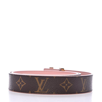 Louis Vuitton Calfskin Monogram 30mm LV Initiales Reversible Belt 90 36 Rose Ballerine 3 of 6