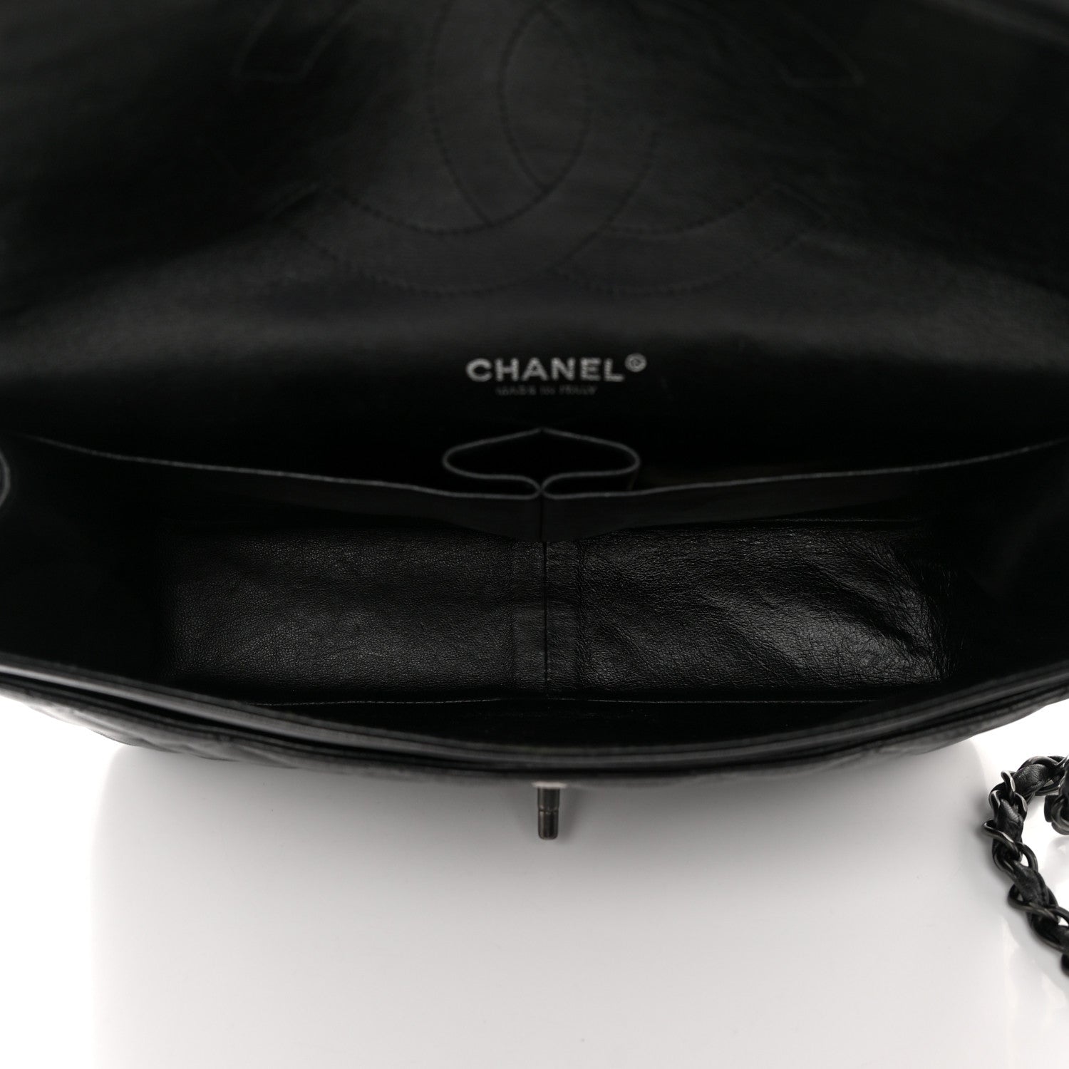 Chanel Lambskin Quilted Jumbo Double Flap So Black 5 of 14
