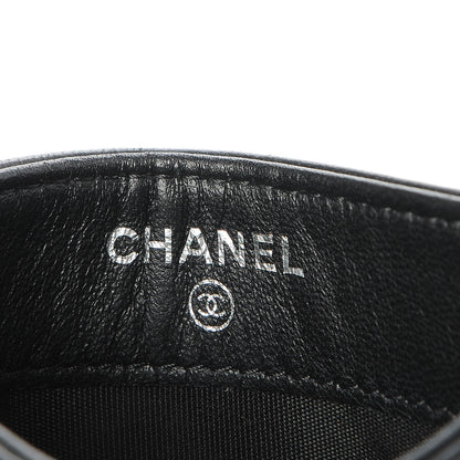 Chanel Lambskin Quilted CC Crossing Card Holder Black 5 of 15