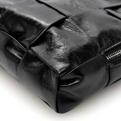Bottega Veneta Paper Calfskin Intreccio Mini Cassette Sling Bag Black 10 of 10
