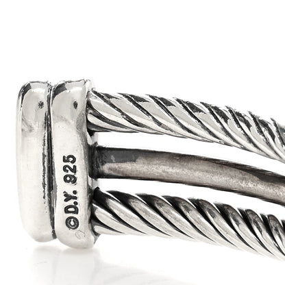David Yurman Sterling Silver Diamond 7mm Crossover X Bracelet 3 of 3