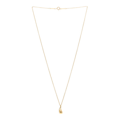 Tiffany 18K Yellow Gold 12mm Elsa Peretti Teardrop Pendant Necklace 3 of 4