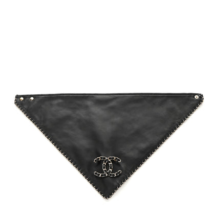 Chanel Lambskin Calfskin Chain CC Bandana Black Gold 9 of 11