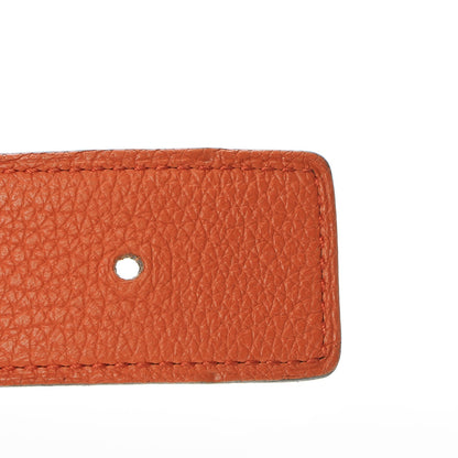 Hermes Box Togo 32mm H Belt 90 Chocolate Orange 10 of 17