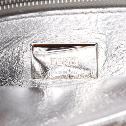 Fendi Metallic Lizard XS Peekaboo Iconic Satchel Silver 6 of 8