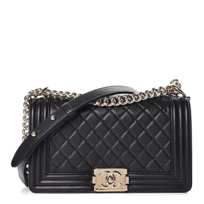 Chanel Caviar Quilted Medium Boy Flap Black 1 of 10